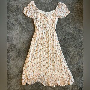 Peach print summer dress Abercrombie